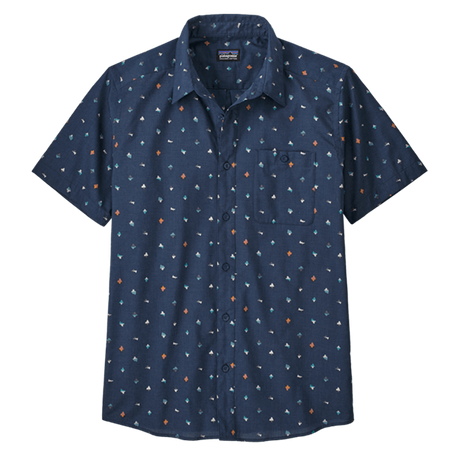 PATAGONIA MS GO TO SHIRT GLASSPINE MICRO | STONE BLUE