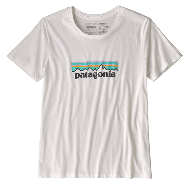 PATAGONIA WS P6 LOGO ORGANIC CREW TEE WHITE