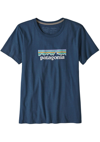 PATAGONIA WS P6 LOGO ORGANIC CREW TEE STONE BLUE