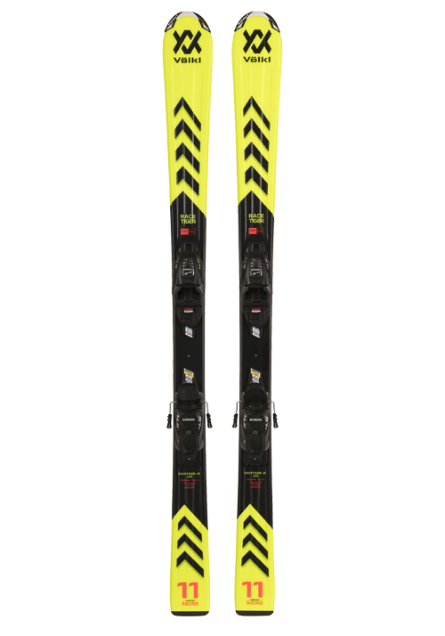 VOLKL RACETIGER JR YELLOW 80-90 w MARKER M4.5 vMOTION  2024