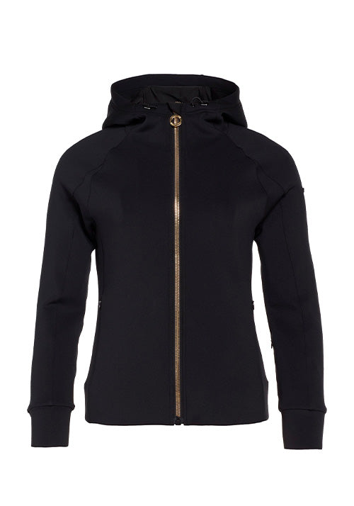 GOLDBERGH RAY FULL ZIP HOODED CARDIGAN - BLACK