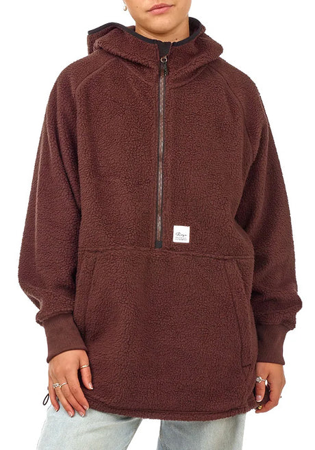 ROJO SHELBY SHERPA HOODIE JAVA