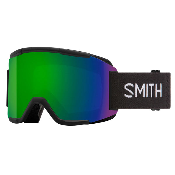 SMITH SQUAD BLACK CHROMAPOP SUN GREEN MIRROR + YELLOW