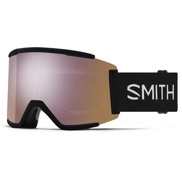 SMITH SQUAD XL BLACK CHROMA ROSE GOLD w STORM BLUE