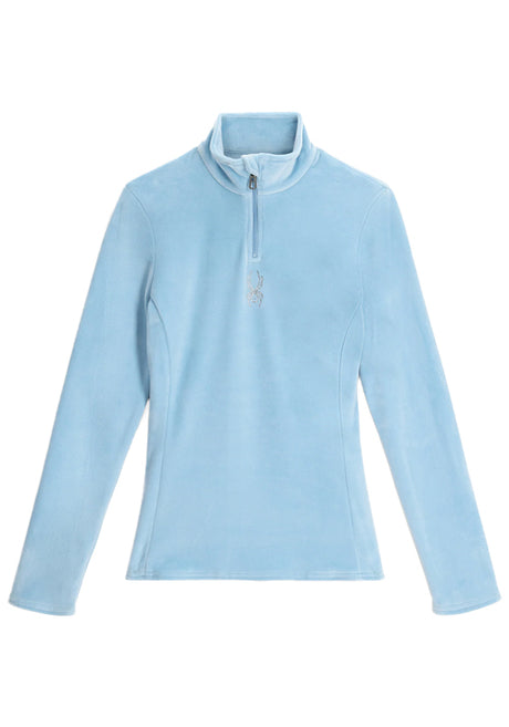 SPYDER SHIMMER BUG VELOUR SKIVVY - BLUE DRIFT