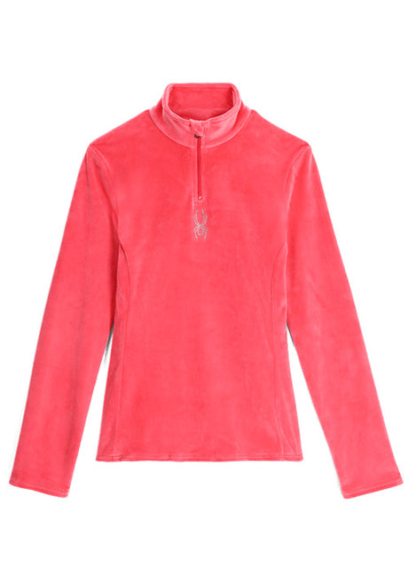 SPYDER SHIMMER BUG VELOUR SKIVVY - PINK