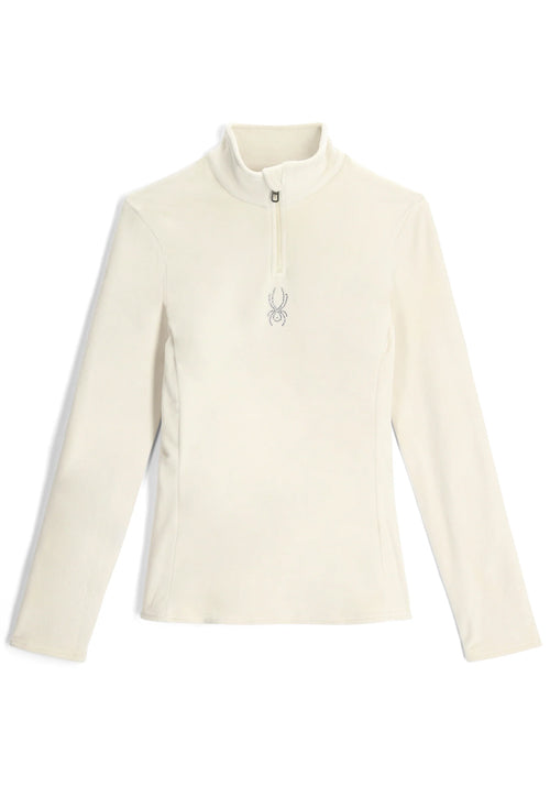 SPYDER SHIMMER BUG VELOUR SKIVVY - VANILLA LATTE