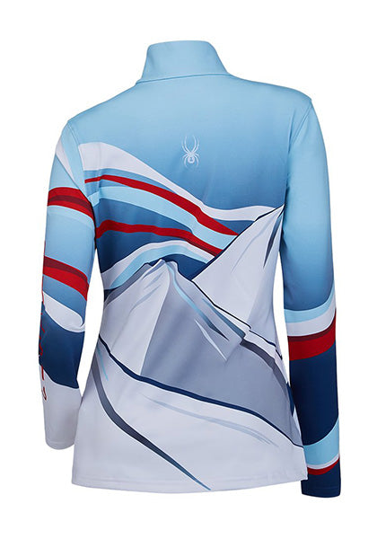 SPYDER WS NORTHERN LIGHTS ZIP T NECK