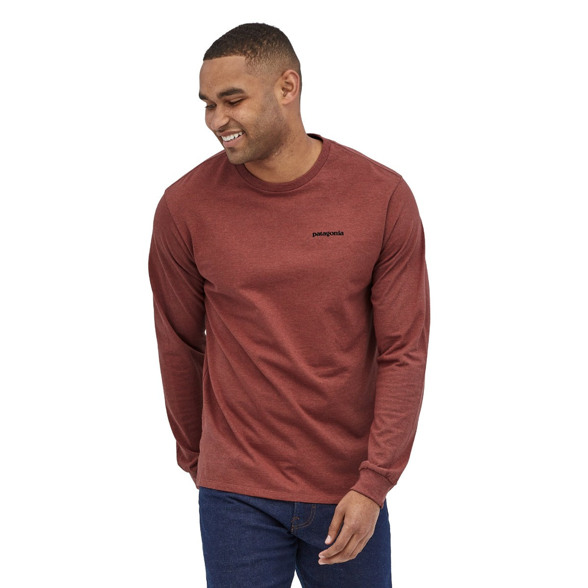 PATAGONIA MS LS P6 LOGO RESPONSIBILI TEE ROSEHIP