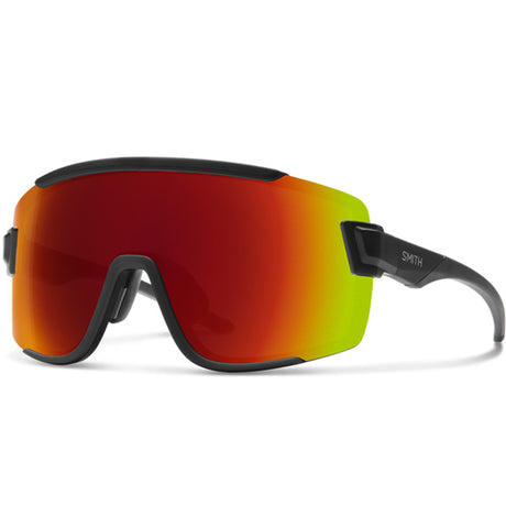 SMITH WILDCAT SUNGLASSES MATTE BLACK w CHROMAPOP SUN RED MIRROR