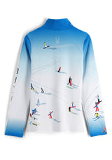 SPYDER WS BIRDS EYE ZIP T-NECK - COLLEGIATE 