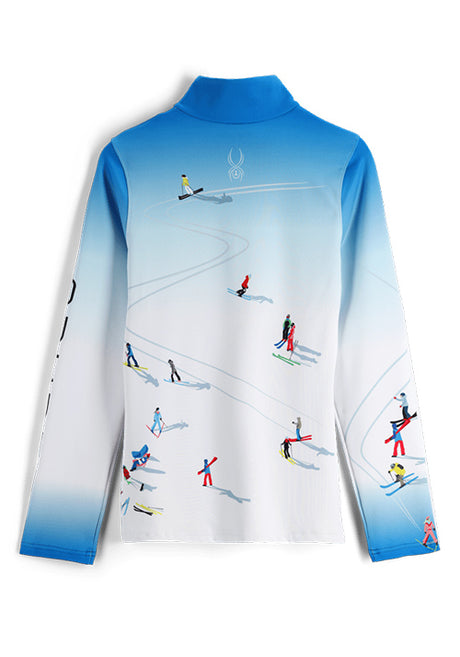 SPYDER WS BIRDS EYE ZIP T-NECK - COLLEGIATE 