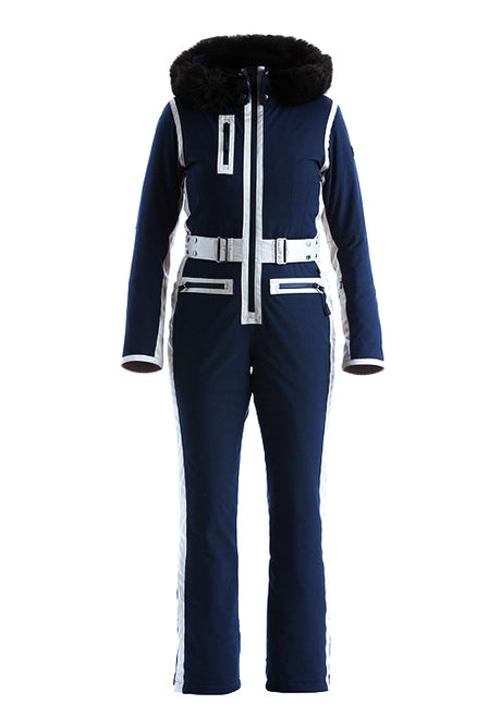 NILS WS GABRIELLA 2 FAUX FUR SUIT | NAVY WHIT