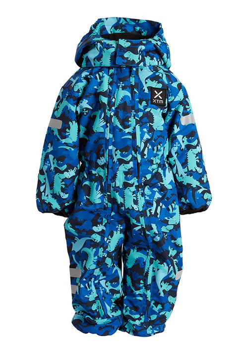 XTM INF PAPOOSE ONE PIECE SUIT - BLUE DINO