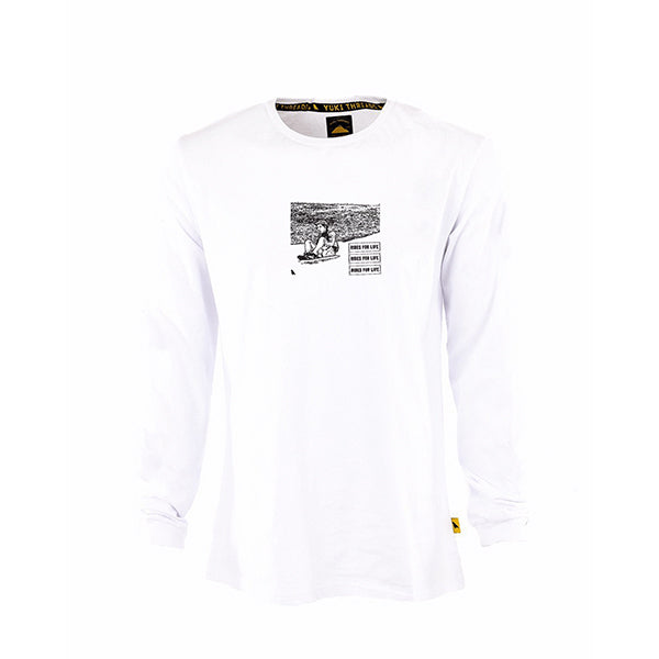 YUKI THREADS RIDES FOR LIFE LS TEE WHITE