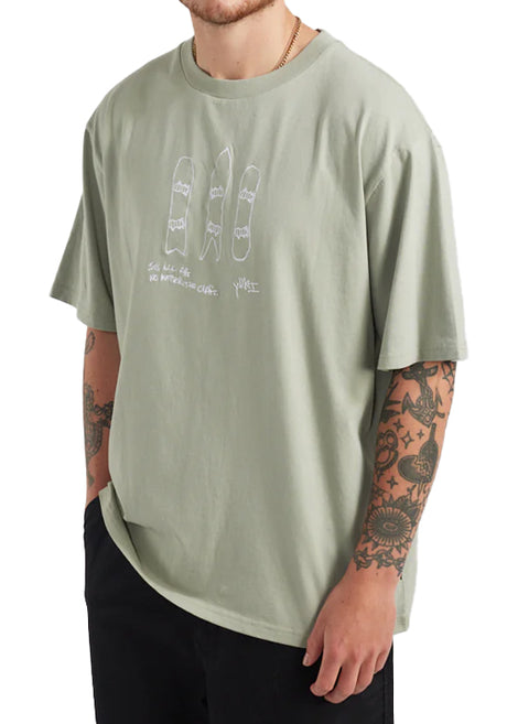 YUKI THREADS SKETCHY AF TEE - EUCALYPTUS