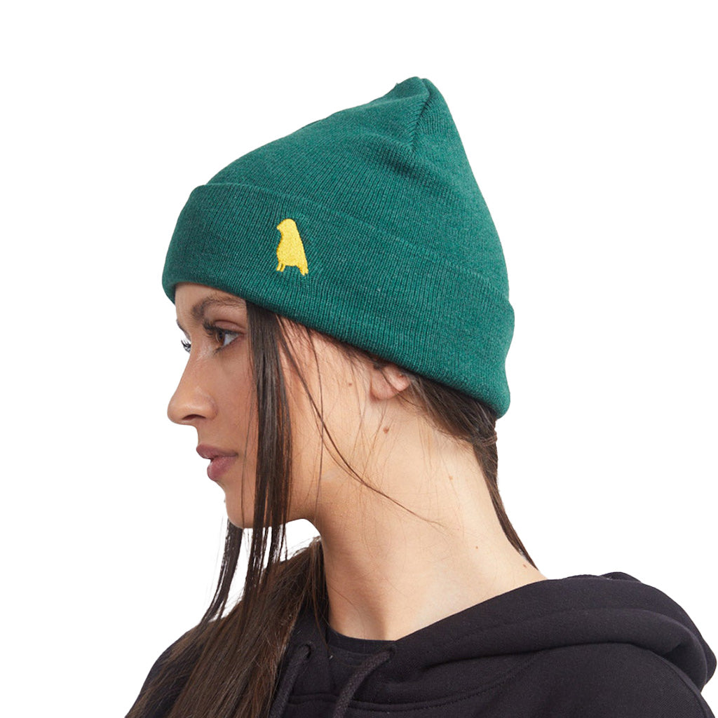 YUKI THREADS BIRD BEANIE - FORREST GREEN