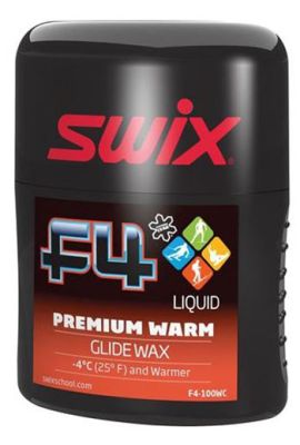 SWIX F4 PREMIUM WARM LIQUID GLIDE WAX 100ml