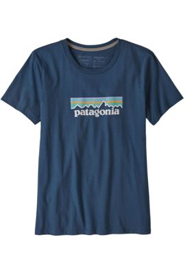 PATAGONIA WS PASTEL P6 LOGO ORGANIC CREW TEE STONE BLUE