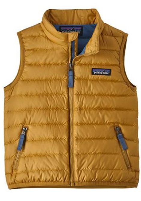 PATAGONIA BABY DOWN SWEATER VEST GLYPH GOLD