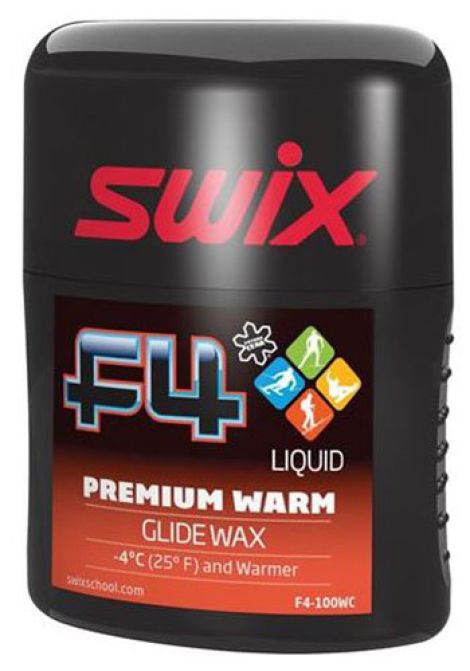 SWIX F4 PREMIUM WARM LIQUID GLIDE WAX 100ml