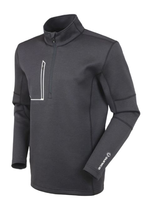 MS AARON MID-LAYER PULLOVER - CHARCOAL