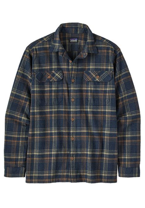 Patagonia MS Long Sleeve Organic Cotton Mid Weight Fjord Flannel Shirt - New Navy