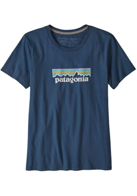PATAGONIA WS PASTEL P6 LOGO ORGANIC CREW TEE STONE BLUE