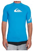 QUIKSILVER ALL TIME SHORT SLEEVE RASHIE - PUNCH BLUE